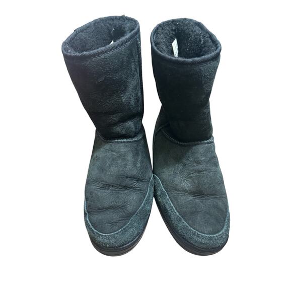 Ugg Black Ultra Short Bootie Sz 6 - Picture 1 of 4